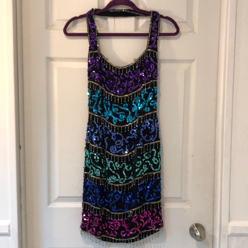 Multicolor sequin dress